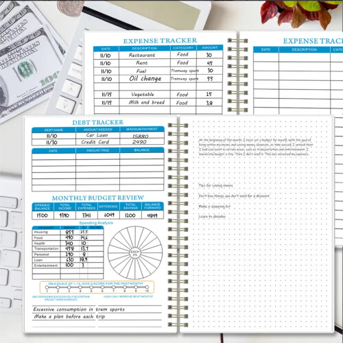 miaomiaoke Budget Planner-Αγγλικά Μηνιαίος Προϋπολογισμός Βιβλίο Ελέγχου Φύλλο Διαχείρισης 2