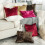 Phantoscope Patterned Velvet Tailored Edge Decorative Throw Pillow, 20" x 20", Light Brown, 2 Pack 3