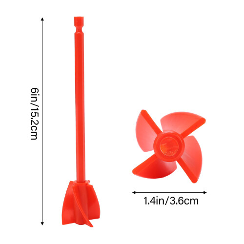 4Pcs Resin Mixer Paddles 5-Blade ABS Drill Attachment, Red 1