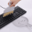 Mini Dustpan and Brush Set, Small Broom Cleaning Set Portable Table Top Set(Grey) 4