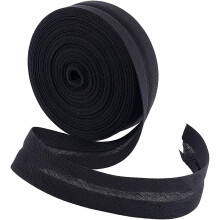 11 Yards Single Fold Bias Tape 3/4 inch Wide Black Bias Binding Tape Hemming Tape for DIY Garment Sewing Seaming Piping Quilting DIY DIY