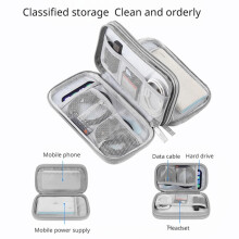 Sacoche de rangement DEKAXID pour appareils numériques, câble de données USB, chargeur de casque, boîte de rangement portable multi-compartiments