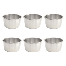 6 szt. stalowych kubeczków do sosu do maczania (60 ml) – nadają się do sosu sojowego, ketchupu, przypraw, dań w gorącym garnku, deserów – w
