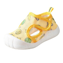 Baby Girl Toddler Shoes Soft Sole Warm Cartoon Slippers for Infant Boys Girls Yellow Size 4