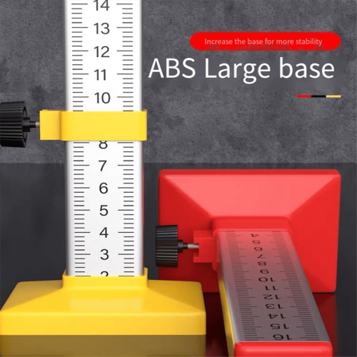 2PC Woodworking Equal Height Ruler Positioning Horizontal Elevation Ruler Double-Sided Scale Ceramic Tile Special Tool B 2