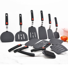 Silicone Spatula Turner, Heat Resistant & BPA Free, Soft Handle Cooking Utensils Compatible with Nonstick Cookware, Ideal for Flipping Fish, Egg