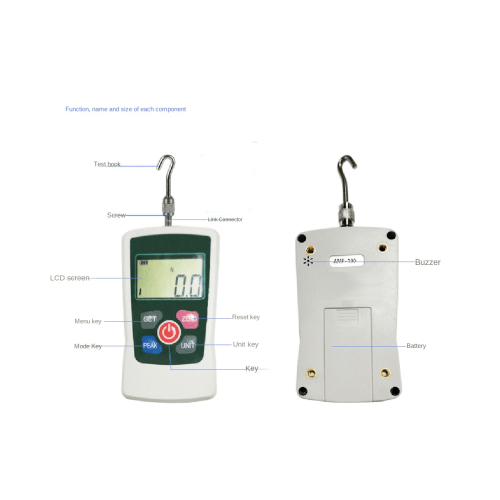 Small Digital Push Pull Force Gauge Portable Dynamometer Gauge -2-500N Pull Tester Kilogram Pull Tester 1