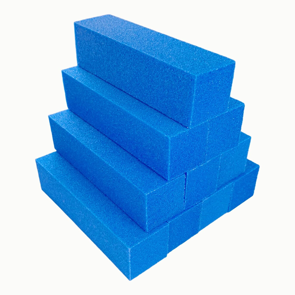 10 Pcs Nail Buffer Block Medium Grit 4 Sided Professional Polisher for Acrylic, Gel and Natural Nails