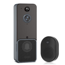 Wireless WiFi Video Doorbell Camera PIR Human Detection Cloud Storage Outdoor Door Bell Intercom Smart Home(With)