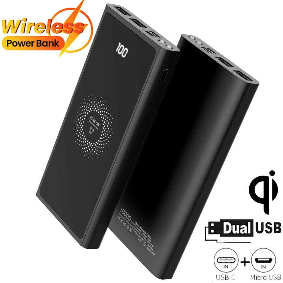 900000Mah Qi Wireless Power Bank Backup Portable Charger External Battery Backup 9065759438406