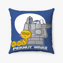 Federa per cuscino personalizzata AIVO Peanut Wars, federa quadrata in poliestere filato, cuscino decorativo per letto, divano, decorazione per la