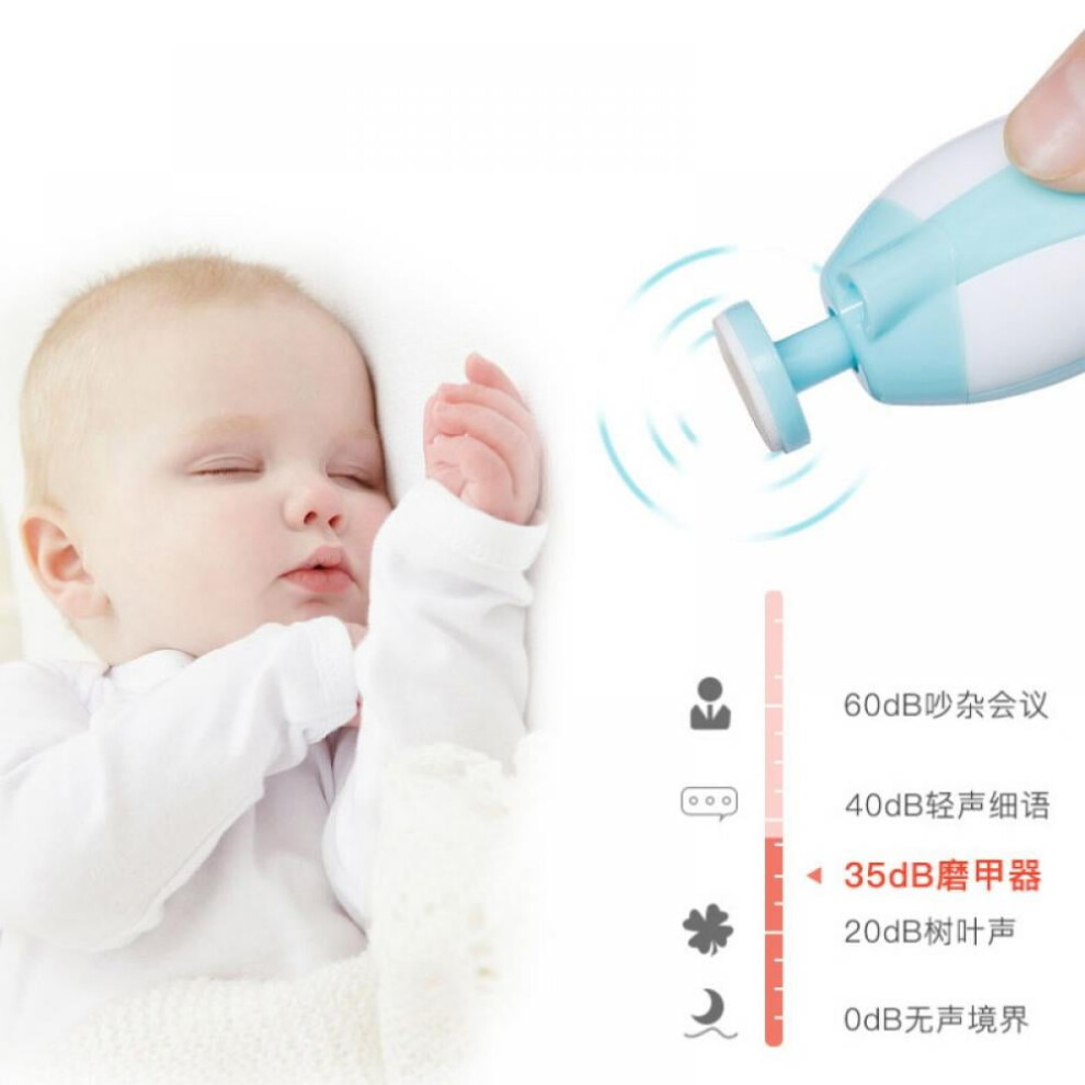 Prettyui Electric Kids Baby Nail Trimmer Manicure Pedicure Clippers Cutter Scissors Care Set 2 Colors