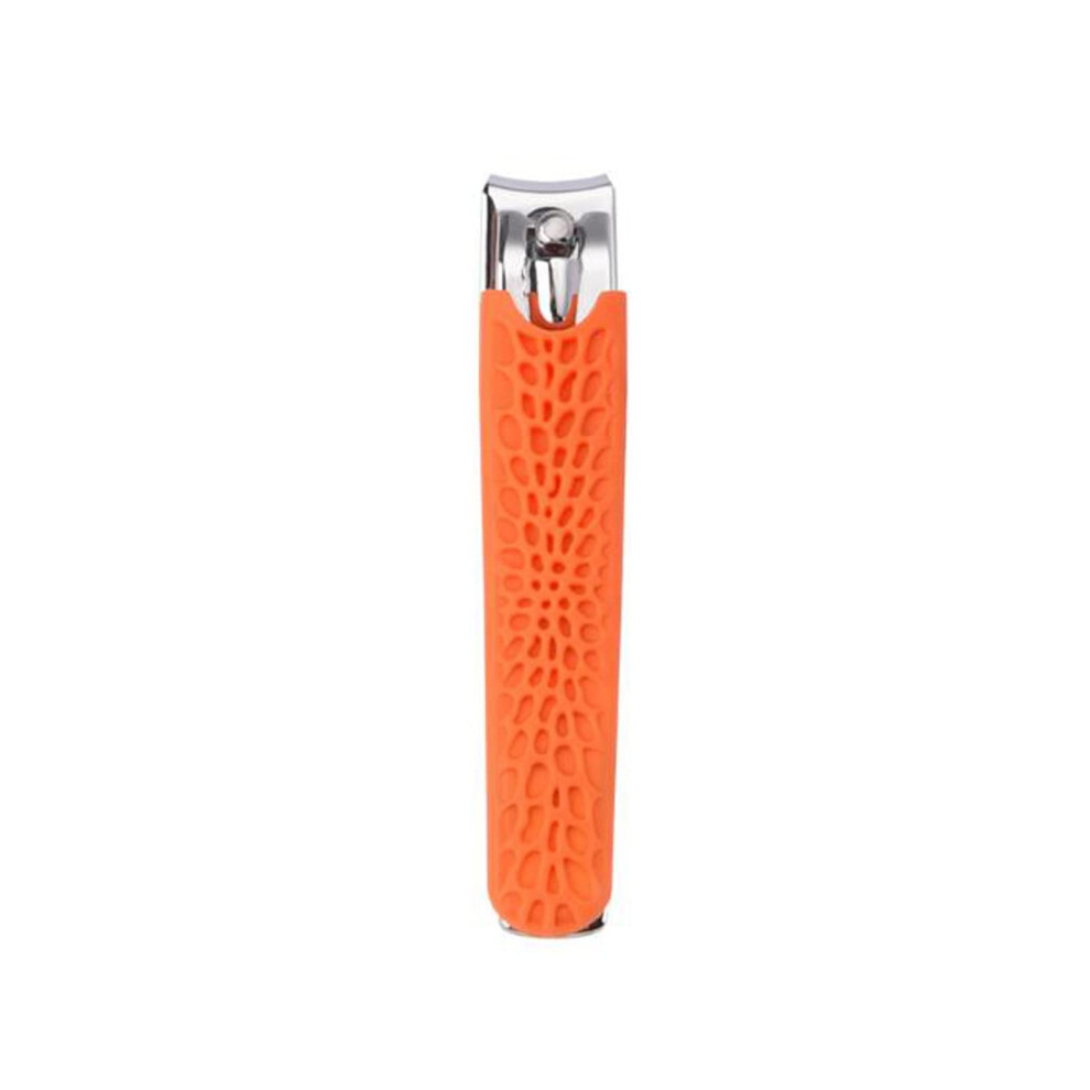 Orange Large Stainless Steel Nail Clipper For Fingernails And Toenails With 360 Rotating Head