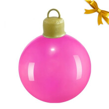Boule de Noël gonflable de 63,5 cm (25 po), décoration extérieure lumineuse en PVC avec télécommande et pompe à air, compatible avec les