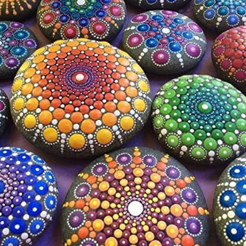 Mandala Dotting Stencil Tools Rock Painting Kit Stylus Dotting Tools Include Stencil, Paint Tray (34Pack) 1