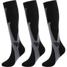 Kiibsot 3 Pairs/ 4 Pairs Compression Socks for Woman & Man Unisex 20-30mmHg Knee High Plus Size Wide Calves for Sports Running…