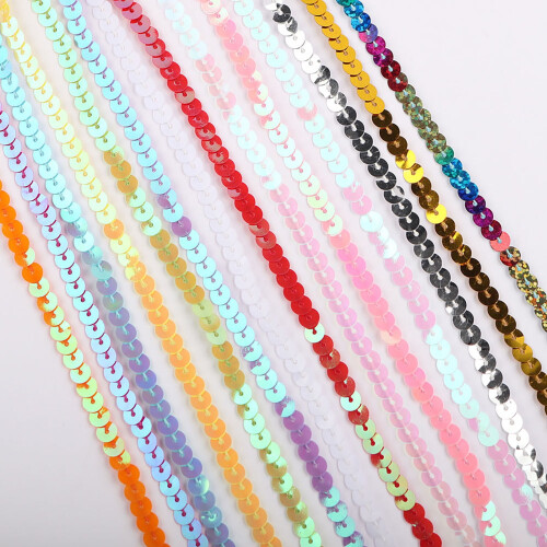 Dream Lifestyle15Styles Spangle, DIY Flat Sequins Κορδόνι με διακοσμητικές πούλιες, Μεταλλική 2
