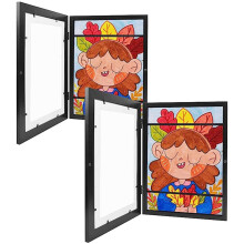 Cadres ouverts pour enfants, cadres Ă remplir pour dessins d'enfants, cadres A4 maximum, noirs, lot de 2