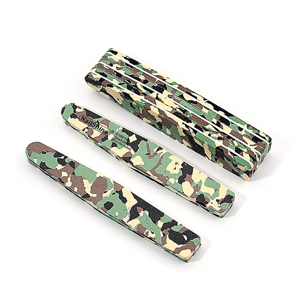 Green 5 Pcs Nail Buffer File Block For Smooth Nail Surface, Professional Manicure Tool