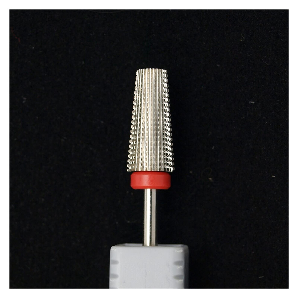 5 in 1 Tungsten Carbide Nail Drill Bit for Acrylic and Gel, Durable MultiFunction Silver F