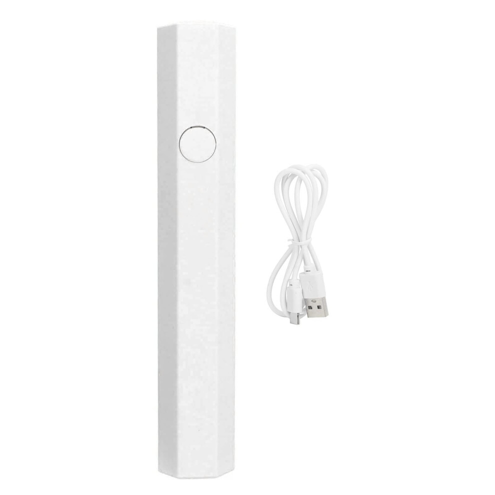White Mini Nail Lamp For Fast Gel Curing, Usb Rechargeable Handheld Led Nail Dryer