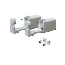 Ear Piercing Kit 2 Pack with 3mm Cubic Zirconia Studs, SelfContained Piercing Gun for Earlobe
