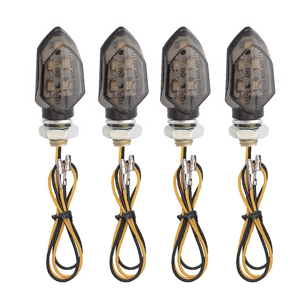 Motorcycle Turn Signal 12V Led Indicator Lamp Emark Mini For Most Bikes Light/Amber 9044945901337