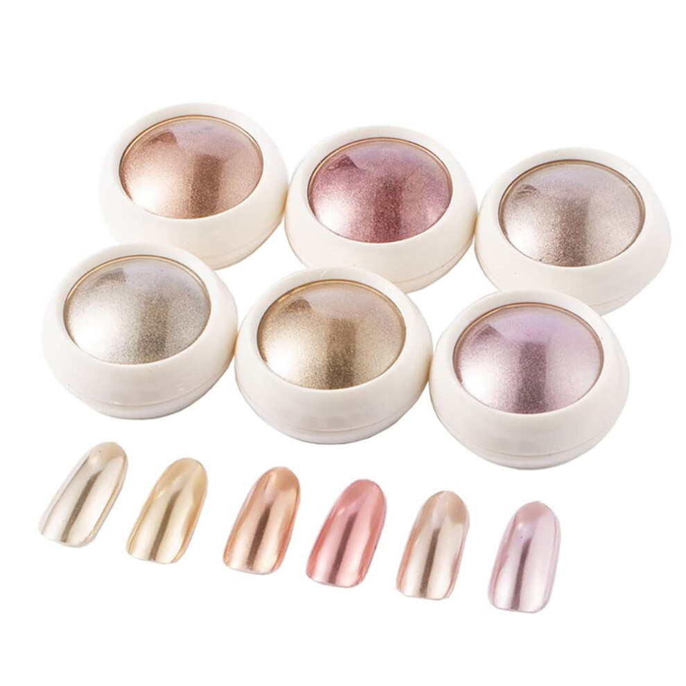 Chrome Nail Powder Set with Mirror Chrome Finish, Metallic Nail Pigment for Shiny Manicure