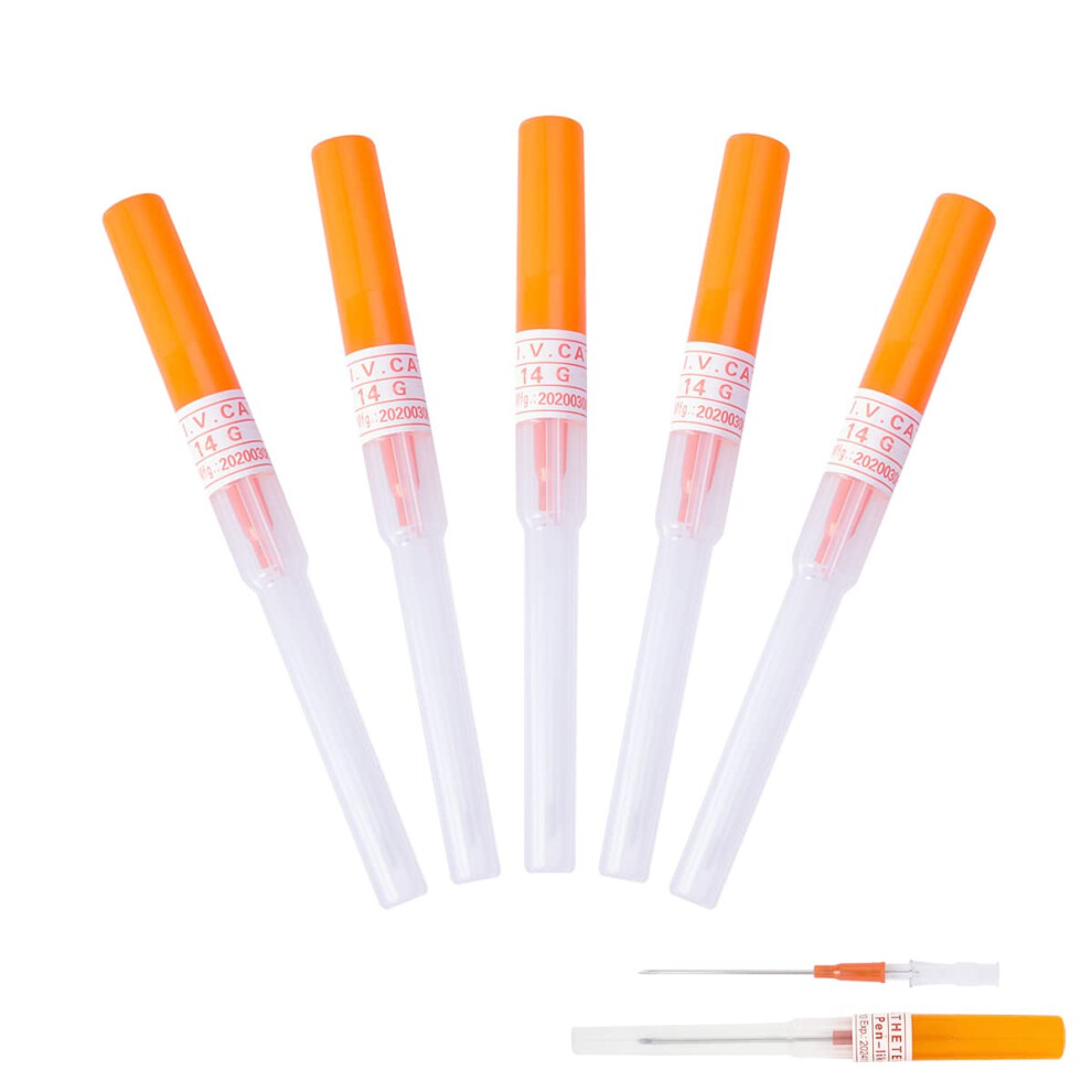 14G Catheter Piercing Needles 20 Pack Ultra Sharp Tip with Catheter Tube for Body Piercing