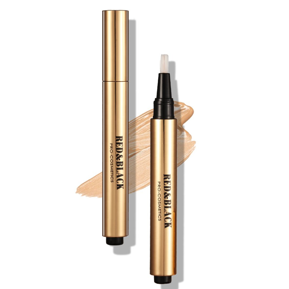 Concealer Pen for Dark Circles with Instant Brightening Effect and Precise Brush Applicator