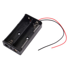Lödning och anslutning av batterihållare med tråd DIY-batteriförvaringsboxar Svart plastbatterifodral för 18650DC nätaggregat rostfritt stål