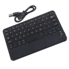 Bluetooth Keyboard For Tablet, Ultra Slim Touchpad Wireless Bluetooth Keyboard With Rechargeable Battery Long Battery Life Portable Universal