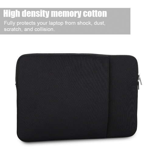 Capa protetora acolchoada para laptop com zíper, modelo universal, feita de material resistente à água, design moderno e leve. 2