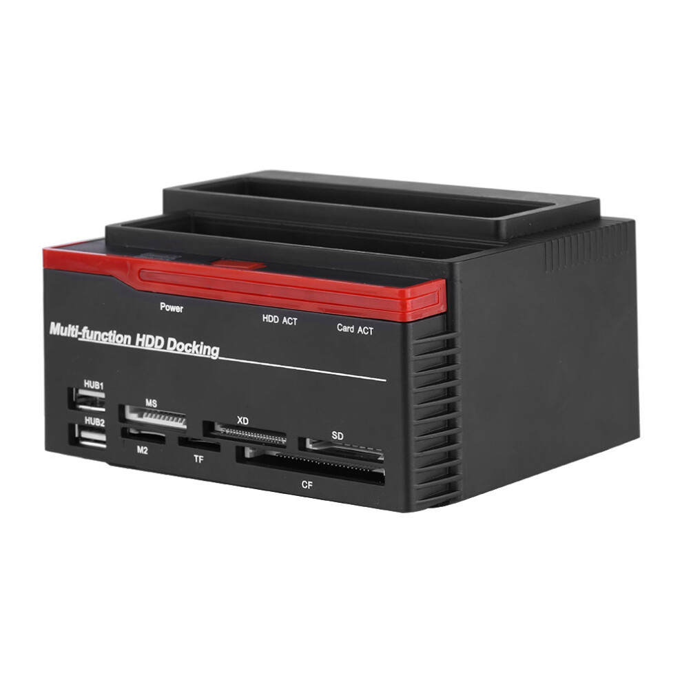 External Hard Drive Docking Station Plug And Play Universal Compatibility High Speed Data Transfer Integrated Card Reader Offline Cloning For Windows 9423501954527