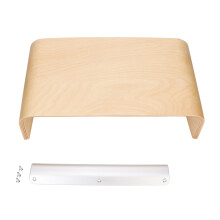 Monitor Arms & Stands Desk Riser In Natural Wood Finish, Fully Assembled Solid Wood Platform For Screens Notebooks With Plant Oil Dye Eco Friendly Opt