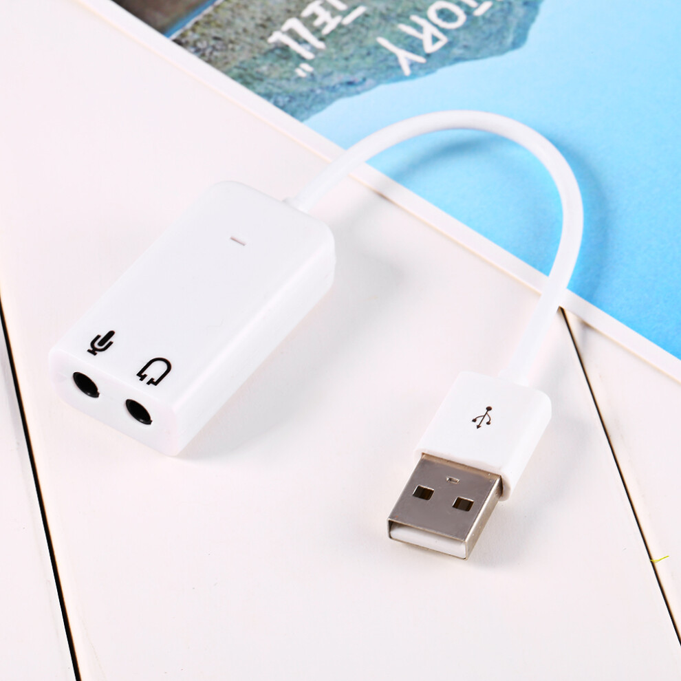Usb Sound Card Adapter, Usb External Stereo Sound Adapter Stereo Sound Card Converter With 3.5Mm Aux Microphone Jack, Plug And Play External Audio 9423501955135