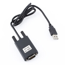 Adaptador USB a serie con chipset FTDI, convertidor RS-232 de alta velocidad, conector DB9 macho para aplicaciones industriales y multiplataforma.