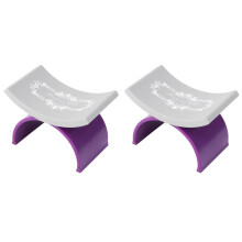 2 Pieces Nail Arm Rest,Manicure Hand Pillow U Shape Cushion Pillow Professional Nail Rest Cushion Table Desk Station Manicure Tool(Purple,Purple)