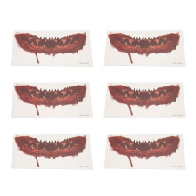 Waterdichte tijdelijke tatoeages voor Halloween, nieuwe stijl, milieuvriendelijke materialen, zelfklevend ontwerp, realistisch en gemakkelijk te