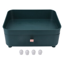 Beauty Case con coperchio trasparente, scatola porta trucchi con coperchio trasparente per il bagno, verde, salvaspazio e impermeabile,