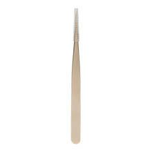 Pensetă aurie pentru extensii de gene, din oțel inoxidabil japonez, cu vârf unghiular de 90 de grade, instrument de precizie lucrat manual, cu