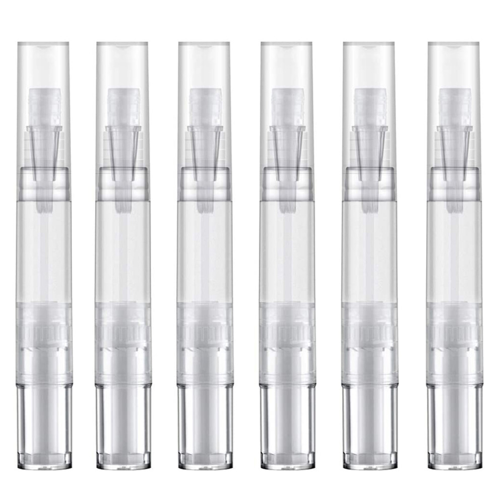 Cosmetic Lip Gloss Container Refillable Brush Tip Applicator, Travel-Friendly Nail Oil Pen with Leakproof Seal, Eco-Friendly Utility Tool in