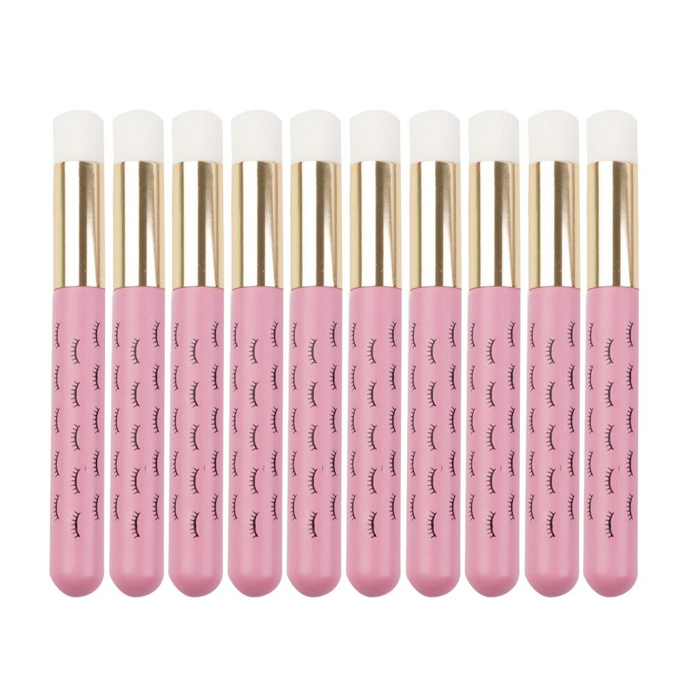 Facial Lash Shampoo Brushes, Golden 10PCS Deep Cleaning Cosmetic Brushes For Eyelash Expansion, High Quality Lash Brushes Eliminate Blackheads,