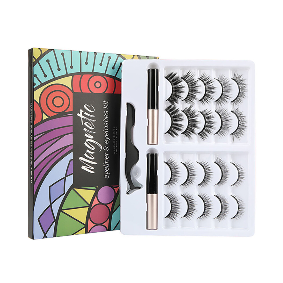Eyeliner Kit With Magnetic Eyelashes, Lightweight False Eyelashes For A Natural Look, Perfect Gift, No Glue Needed, Sweatproof And Comfortable