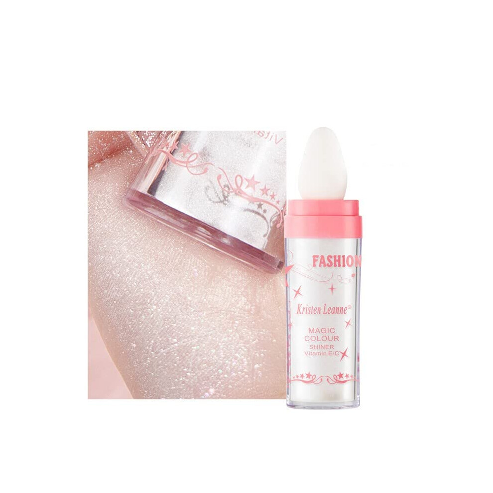 White Highlighter Powder Stick Face And Body Glitter With Natural Luminous Long Lasting Finish
