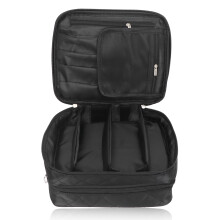 Estuche colgante para viajes, neceser de viaje de gran capacidad, organizador de artículos esenciales de maquillaje con compartimentos