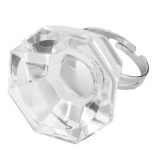 Eyelash Extension Glue Ring and Crystal Glass Tattoo Pigment Holder for Semi Permanent Makeup