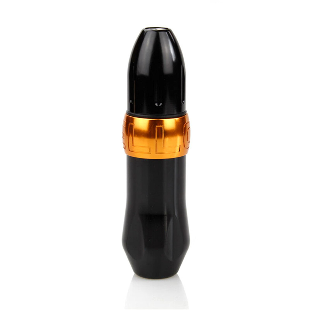 Orange Rotary Tattoo Pen With Precise 3.5Mm Stroke And Adjustable Depth For Artists And Permanent Makeup,