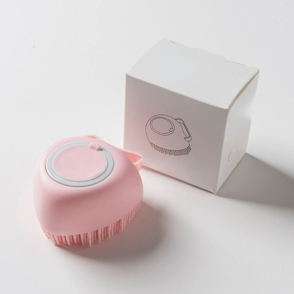 Silicone Bath Brush with Soap Dispenser for Gentle Deep Cleaning and Soothing Massage
