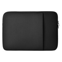 chidgrass Laptopväska Fodral Ärm Notebook-skydd Fickfodral Bärbar för Dragkedja Dator Stötsäker Reptålig Delar Hållbar Mjuk Svart